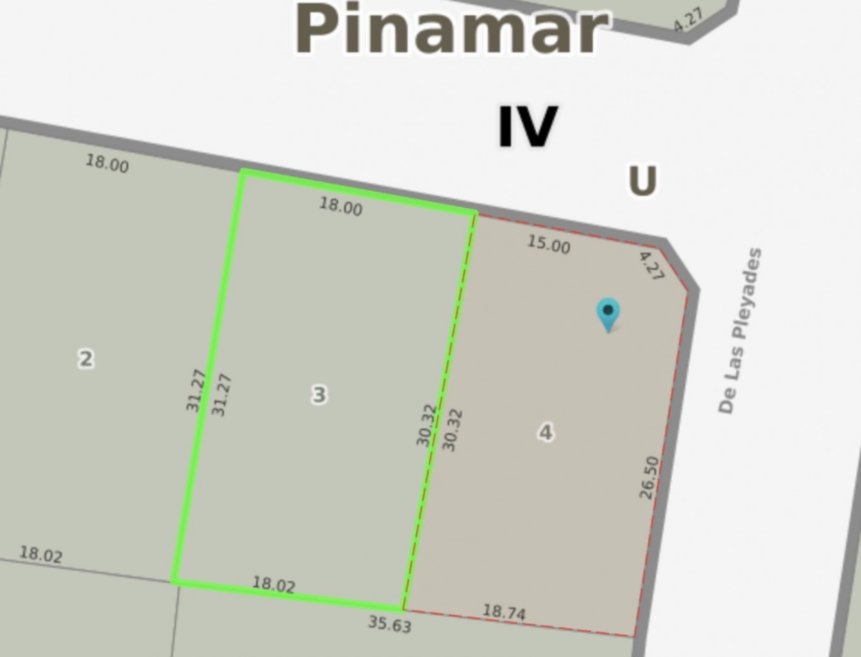 LOTE EN VENTA EN PINAMAR 